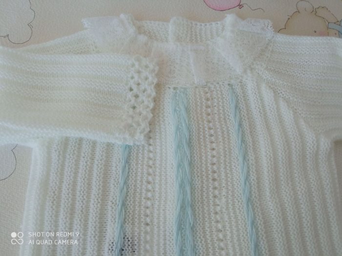 Conjunto Verano Blanco/Celeste Talla 3  6138 - Imagen 2