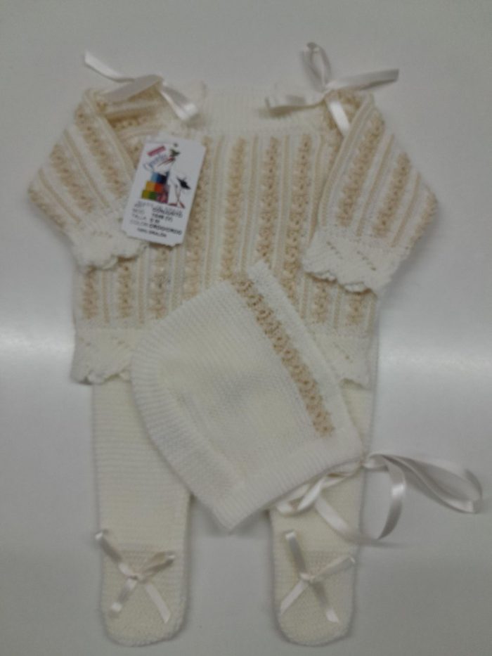 Conjunto Verano Crudo/Crudo Talla 3  1046
