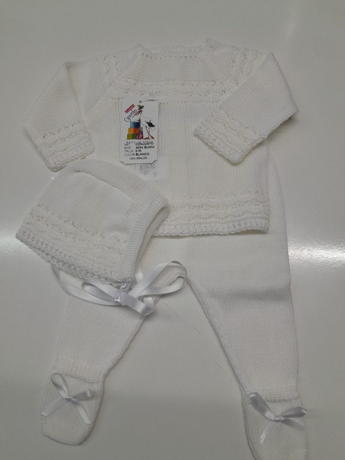 Conjunto Verano Blanco Talla 0  4034